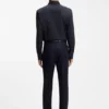 Easy-iron regular-fit shirt in stretch-cotton poplin