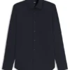 Easy-iron regular-fit shirt in stretch-cotton poplin