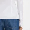 Easy-iron slim-fit blouse in cotton-blend poplin Easy-iron slim-fit blouse in cotton-blend poplin
