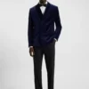 Easy-iron slim-fit evening shirt in cotton poplin