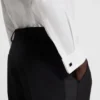 Easy-iron slim-fit evening shirt in cotton poplin