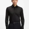 Easy-iron slim-fit shirt in cotton poplin