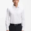 Easy-iron slim-fit shirt in cotton poplin