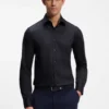 Easy-iron slim-fit shirt in cotton poplin