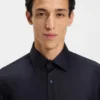 Easy-iron slim-fit shirt in cotton poplin
