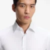 Easy-iron slim-fit shirt in cotton poplin