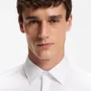 Easy-iron slim-fit shirt in cotton poplin