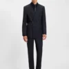 Easy-iron slim-fit shirt in cotton poplin