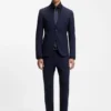 Easy-iron slim-fit shirt in cotton poplin