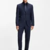 Easy-iron slim-fit shirt in cotton poplin