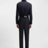 Easy-iron slim-fit shirt in cotton poplin