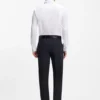 Easy-iron slim-fit shirt in cotton poplin