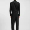 Easy-iron slim-fit shirt in cotton poplin