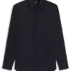 Easy-iron slim-fit shirt in cotton poplin