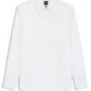 Easy-iron slim-fit shirt in cotton poplin