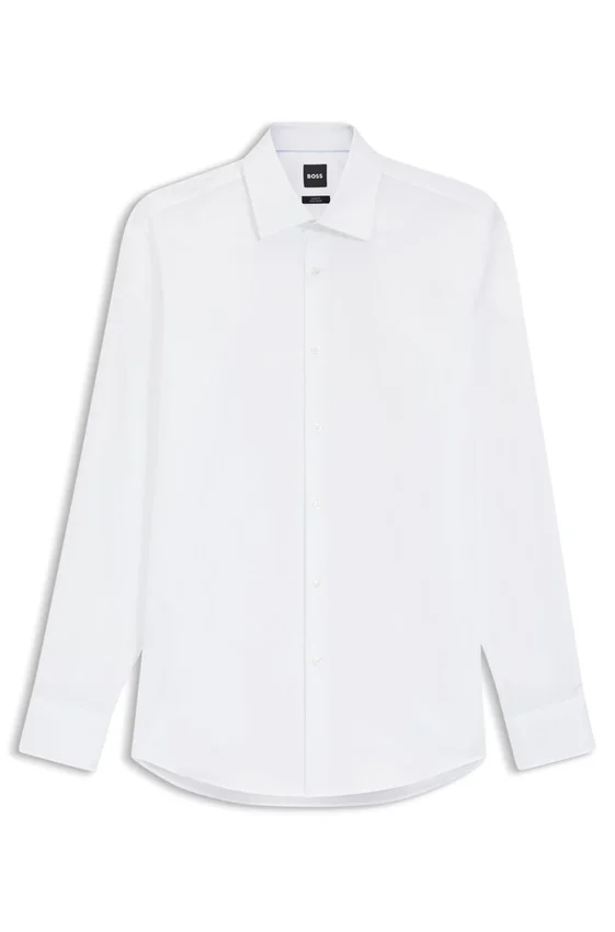 Easy-iron slim-fit shirt in cotton poplin Easy-iron slim-fit shirt in cotton poplin