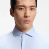 Easy-iron slim-fit shirt in cotton twill