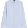 Easy-iron slim-fit shirt in cotton twill