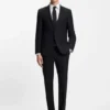 Easy-iron slim-fit shirt in stretch-cotton poplin