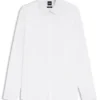 Easy-iron slim-fit shirt in stretch-cotton poplin