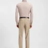 Easy-iron slim-fit shirt in stretch-cotton twill