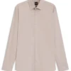 Easy-iron slim-fit shirt in stretch-cotton twill
