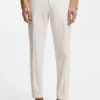 Easy-iron tapered-fit trousers in stretch-cotton poplin Easy-iron tapered-fit trousers in stretch-cotton poplin