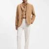 Easy-iron tapered-fit trousers in stretch-cotton poplin Easy-iron tapered-fit trousers in stretch-cotton poplin