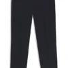 Easy-iron tapered-fit trousers in stretch-cotton poplin