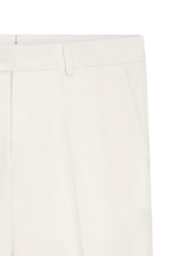 Easy-iron tapered-fit trousers in stretch-cotton poplin Easy-iron tapered-fit trousers in stretch-cotton poplin