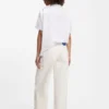 Ecru baggy-fit jeans in rigid denim
