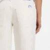 Ecru baggy-fit jeans in rigid denim