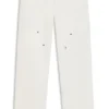 Ecru baggy-fit jeans in rigid denim