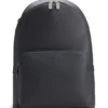 Embossed-logo backpack in Italian leather Embossed-logo backpack in Italian leather