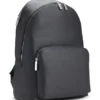 Embossed-logo backpack in Italian leather Embossed-logo backpack in Italian leather