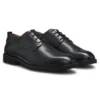 Embossed-logo Derby shoes in leather