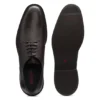 Embossed-logo Derby shoes in leather