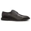 Embossed-logo Derby shoes in leather
