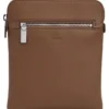 Embossed-logo envelope bag in Italian leather Embossed-logo envelope bag in Italian leather