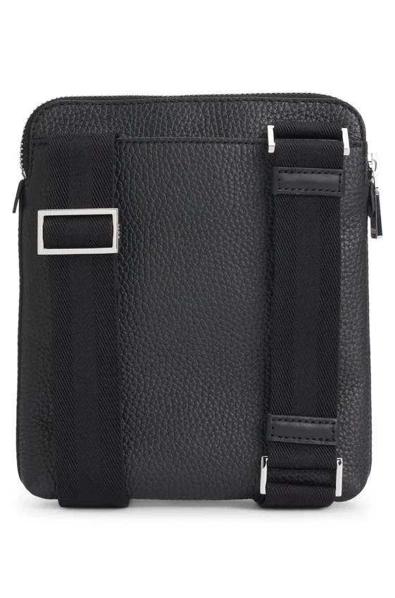 Embossed-logo envelope bag in Italian leather Embossed-logo envelope bag in Italian leather