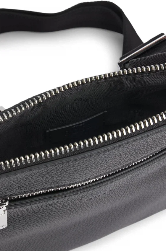 Embossed-logo envelope bag in Italian leather Embossed-logo envelope bag in Italian leather