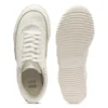 Embossed-logo trainers in leather
