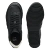 Embossed-logo trainers in leather
