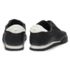 Embossed-logo trainers in leather