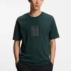Embroidered-artwork T-shirt in cotton jersey