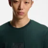 Embroidered-artwork T-shirt in cotton jersey