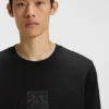Embroidered-artwork T-shirt in cotton jersey