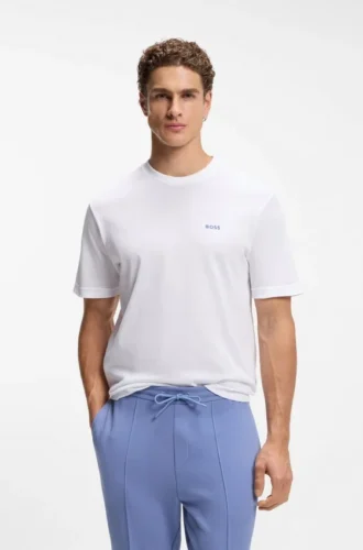 Embroidered-artwork T-shirt in cotton mesh Embroidered-artwork T-shirt in cotton mesh