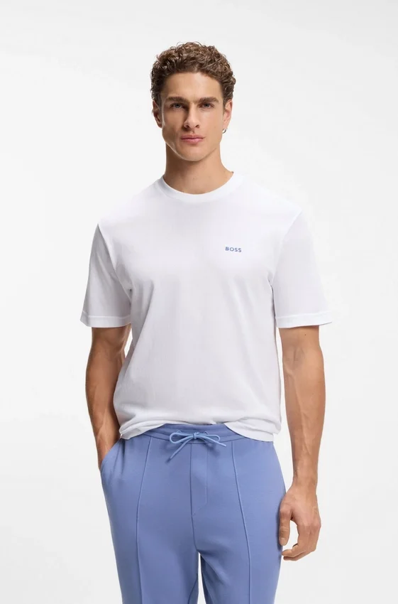 Embroidered-artwork T-shirt in cotton mesh Embroidered-artwork T-shirt in cotton mesh