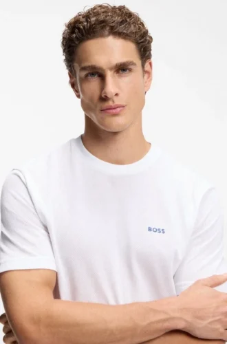 Embroidered-artwork T-shirt in cotton mesh Embroidered-artwork T-shirt in cotton mesh